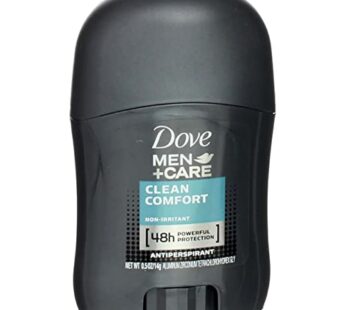 DOVE MEN + CARE Antiperspirant Deodorant Stick Clean Comfort 48-Hour Sweat & Odor Protection Antiperspirant for Men With 1/4 Moisturizing Cream 0.5 oz (Packaging May Vary)