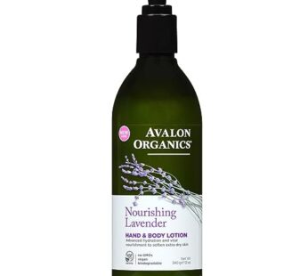 Avalon Organics Hand & Body Lotion, Nourishing Lavender, 12 Oz