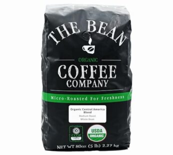The Bean Organic Coffee Company Central America, Medium Roast, Whole Bean Coffee, 5-Pound Bag
