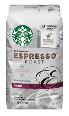 (Pack of 3)-Starbucks Dark Espresso Roast Whole Bean Coffee, 12 oz each