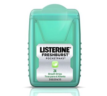 Listerine PocketPaks Breath Strips, Fresh Burst, 72 Count (Pack of 2)