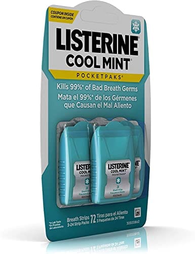 Listerine Cool Mint Pocketpaks Breath Strips, 12-24-Strip Pack Total 288 Strips - Image 6