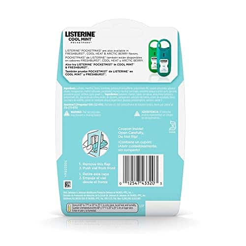 Listerine Cool Mint Pocketpaks Breath Strips, 12-24-Strip Pack Total 288 Strips - Image 2