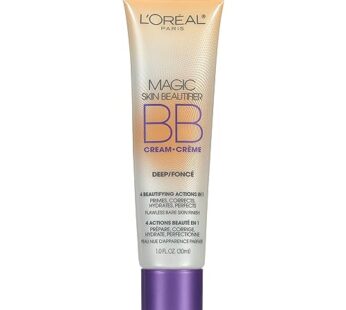 L’Oreal Paris Makeup Magic Skin Beautifier BB Cream Tinted Moisturizer, Deep, 1 fl oz, 1 Count