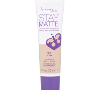 Rimmel London Stay Matte Liquid Mousse – 091 Light Ivory – Foundation, Lightweight, Shine Control, Oil-Free, 1oz