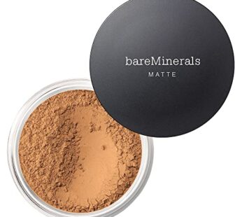 bareMinerals Original Matte Loose Mineral Foundation SPF 15, Powder Foundation Makeup, Buildable Coverage, Reduces Shine, Talc Free Foundation, Vegan