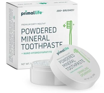 Primal Life Organics – Dirty Mouth Toothpowder, Tooth Cleaning Powder, Flavored Essential Oils with Natural Kaolin & Bentonite Clay, Good for 200+ Brushings, Paleo, Organic, Vegan (Spearmint, 1 oz)