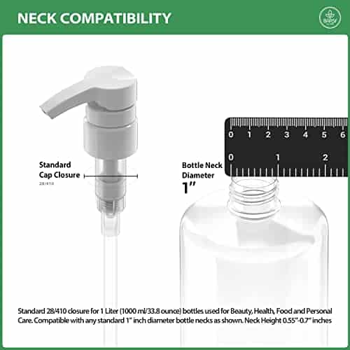 Universal Shampoo/Conditioner Pump for Bottle, 1 L/33.8 oz., Piece 2 White - Image 6