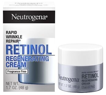 Neutrogena Retinol Face Moisturizer, Rapid Wrinkle Repair, Fragrance Free, Daily Anti-Aging Face Cream with Retinol & Hyaluronic Acid to Fight Fine Lines, Wrinkles, & Dark Spots, 1.7 oz