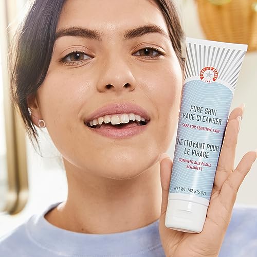 First Aid Beauty Pure Skin Face Cleanser, Sensitive Skin Cream Cleanser with Antioxidant Booster, 5 oz. - Image 7