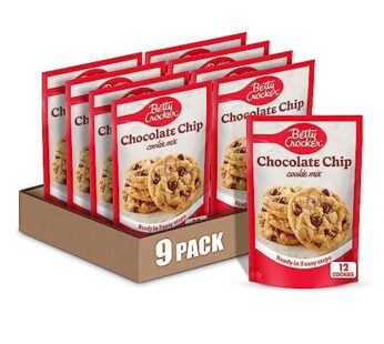 Betty Crocker Chocolate Chip Cookie Mix, Makes (12) 2-inch Cookies, 7.5 oz. (Pack of 9)