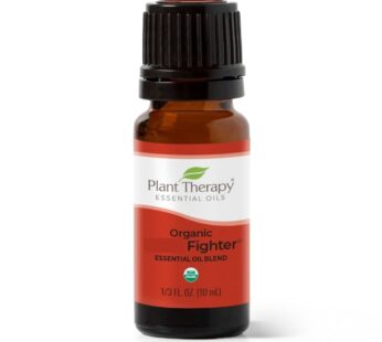 Plant Therapy Organic Fighter Essential Oil Blend 100% Pure, Undiluted, Therapeutic Grade 10 mL (1/3 oz)