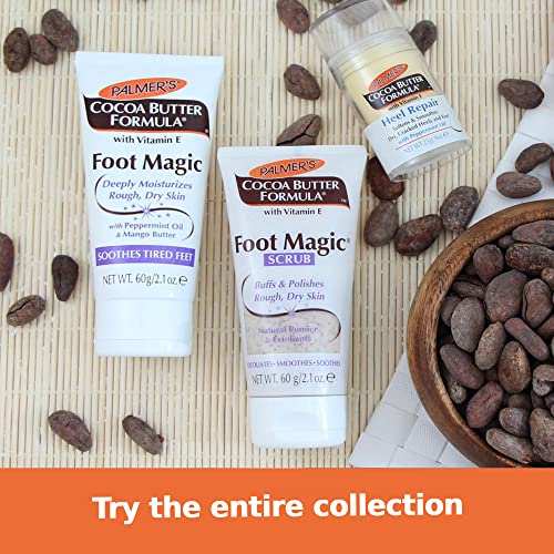 Palmer's Cocoa Butter Formula Foot Magic Exfoliating Foot Scrub with Vitamin E, Use With Foot Scrubber for Pedicure, For Dry, Cracked Feet, 2.1 Ounce - Image 8