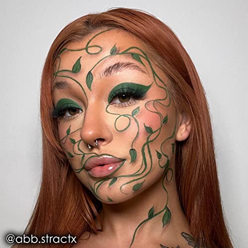 Mehron Makeup Paradise Makeup AQ Pro Size | Stage & Screen, Face & Body Painting, Special FX, Beauty, Cosplay, and Halloween | Water Activated Face Paint & Body Paint 1.4 oz (40 g) (Dark Green) - Image 3