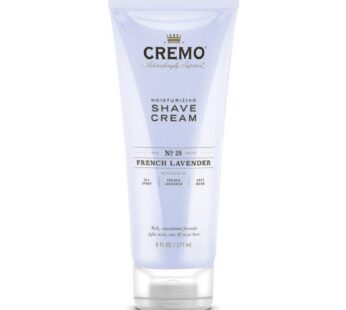 Cremo French Lavender Moisturizing Shave Cream, Astonishingly Superior Ultra-Slick Shaving Cream for Women Fights Nicks, Cuts and Razor Burn, 6 Fl Oz