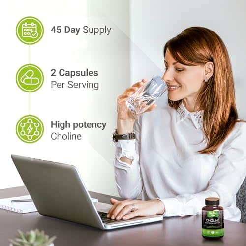 Nested Naturals Choline Bitartrate 500mg - High Potency Choline Supplements - Supports Cognitive Performance & Liver Function - 100% Vegan & Non-GMO Choline - 90 Vegan Capsules - Image 3