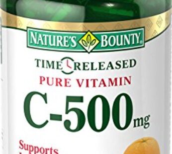 Nature’s Bounty Vitamin C, 500mg, Time Release, 100 Capsules (Pack of 2)