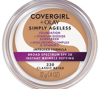 COVERGIRL & Olay Simply Ageless Instant Wrinkle-Defying Foundation, Classic Beige, 0.4 Fl Oz (Pack of 1)