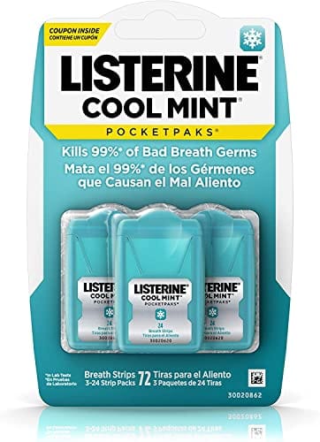 Listerine Cool Mint Pocketpaks Breath Strips, 12-24-Strip Pack Total 288 Strips - Image 9