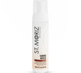 St. Moriz Professional Medium Self Tanner Mousse – Sunless Instant Self Tanning Foam for a Golden, Natural Looking Fake Tan – Moisturizing Tanner ? With Aloe Vera & Vitamin E – Vegan (6.76 fl oz)