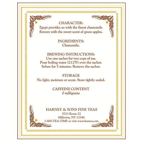 Harney & Sons Chamomile Herbal Tea, Classic Tin, 20 Sachets, white - Image 6