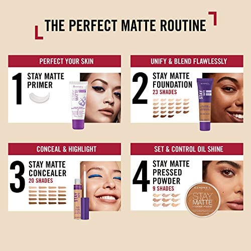 Rimmel Stay Matte Foundation, Light Porcelain, 1 Fluid Ounce - Image 8