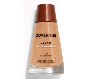 COVERGIRL, Clean Makeup Foundation, Natural Beige, 1 oz, 1 Count (packaging may vary)