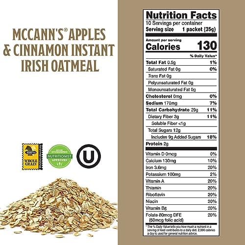 McCann?s Instant Irish Oatmeal, Apples & Cinnamon, 10 Packets - Image 9