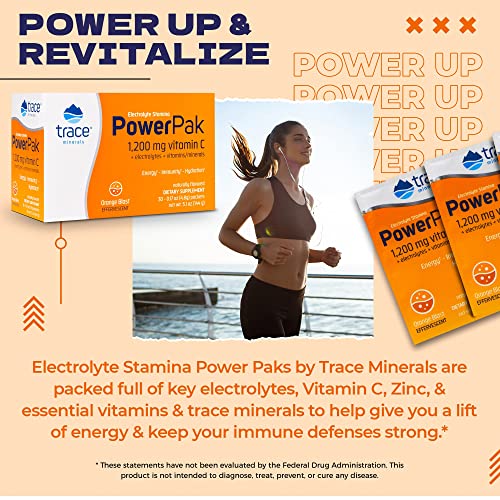 Electrolyte Stamina Power Pak Orange Blast Trace Minerals 0.17oz(4.8g) each 30 Packet. - Image 3