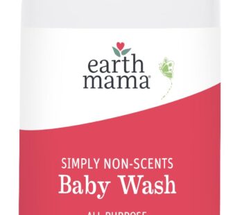 Earth Mama Simply Non-Scents Baby Wash Foaming Hand Soap, Organic All-Purpose Fragrance Free Body Wash for Sensitive Skin, Castile Soap with Coconut Oil, Shea Butter, Calendula, & Aloe, 34floz