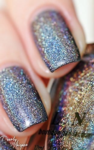 ILNP Maiden Lane - Charcoal Grey Ultra Holographic Nail Polish - Image 8