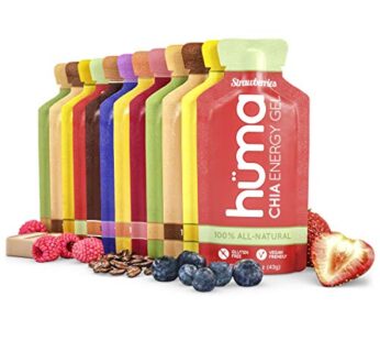 Huma Chia Energy Gel, Variety 12 Pack – Stomach Friendly, Real Food Energy Gels for Endurance Exercise
