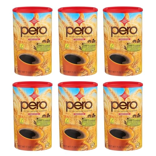 Pero Instant Natural Beverage, 7-Ounce Canisters (Pack of 6)