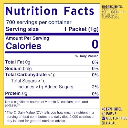 SPLENDA Zero Calorie Sweetener, 700 Count Packets - Image 2