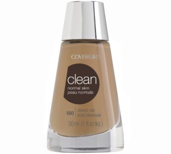 COVERGIRL Clean Liquid Makeup, Classic Tan (W) 160, 1.0-Ounce Bottles (Pack of 2)