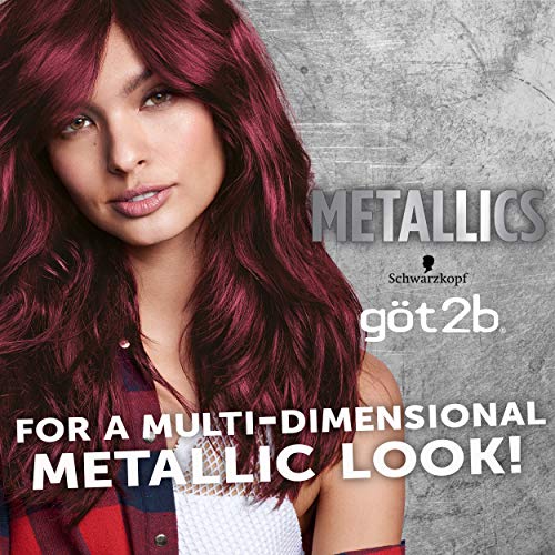 Schwarzkopf Got2b Metallics Permanent Hair Color, M68 Dark Ruby - Image 4