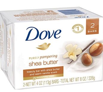 Dove Beauty Bar Gentle Skin Cleanser Moisturizing for Gentle Soft Skin Care Shea Butter More Moisturizing Than Bar Soap 3.75 oz 2 Bars