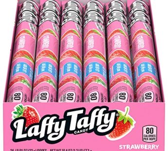 Laffy Taffy Rope Candy, Strawberry Flavor, 0.81 Ounce Ropes (Pack of 24)