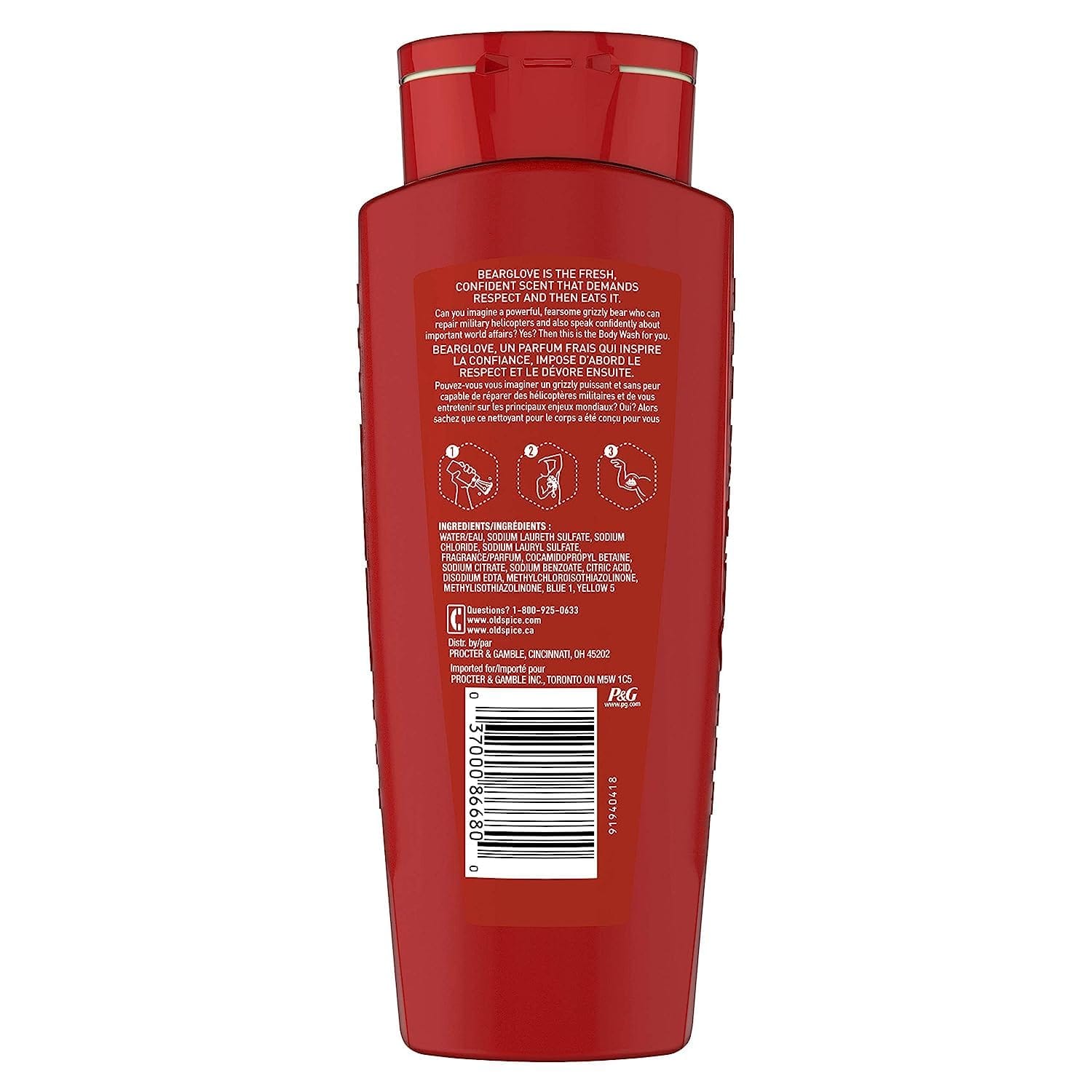 Old Spice Wild Bearglove Scent Body Wash for Men, Red 16 Oz, Packaging may vary Red - Image 2