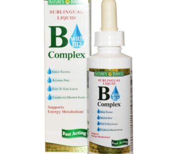 Nature’s Bounty Vitamin B Complex Sublingual Liquid 2 oz (Pack of 5)