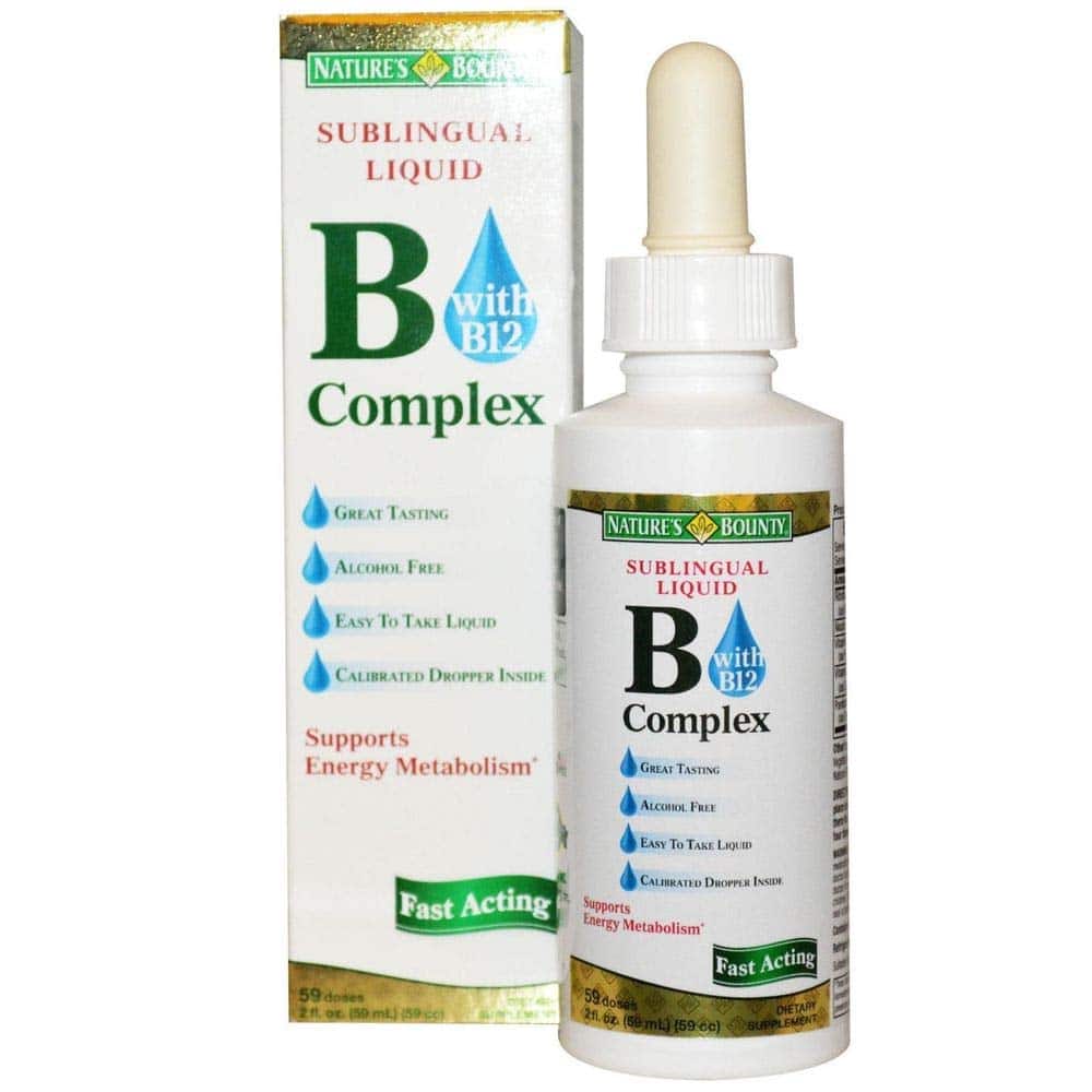 Nature's Bounty Vitamin B Complex Sublingual Liquid 2 oz (Pack of 5)