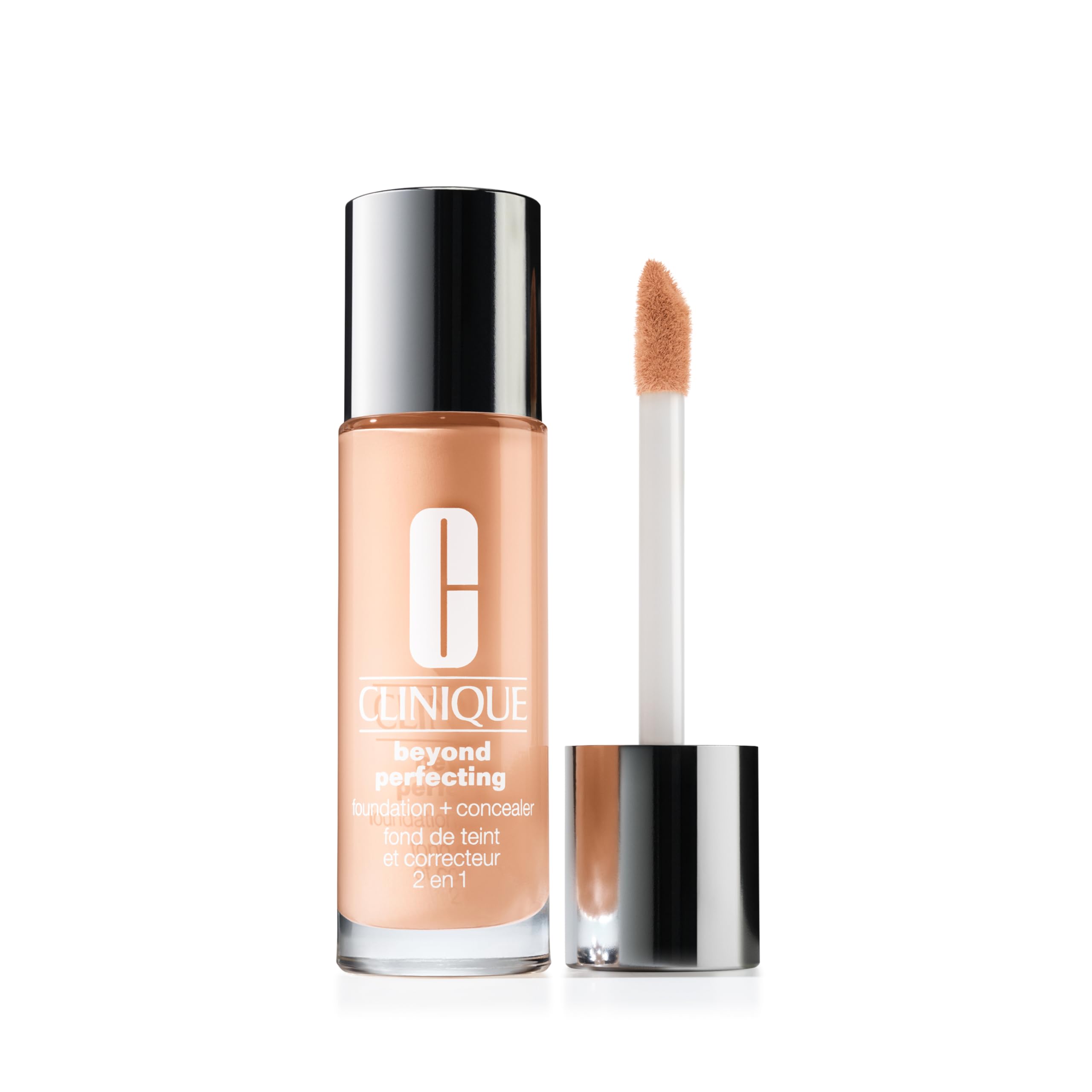 Clinique Beyond Perfecting Liquid Lightweight Full Coverage Foundation + Concealer For Dry Combination to Oily Skin Types, Vanilla