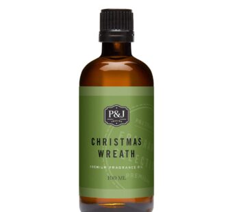 P&J Trading – Christmas Wreath Scented Oil 100ml – Fragrance Oil for Candle Making, Soap Making, Diffuser Oil