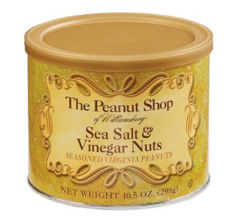 The Peanut Shop of Williamsburg Sea Salt & Vinegar Nuts, Seasoned Virginia Peanuts, 10.5 Ounce