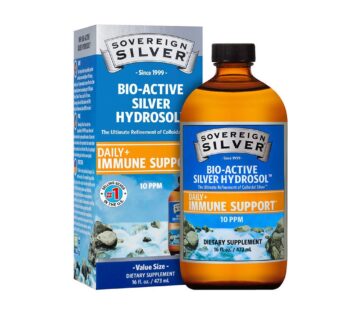 Sovereign Silver Bio-Active Silver Hydrosol for Immune Support – Colloidal Silver Liquid -10 ppm, 16oz (473mL) – Value Size