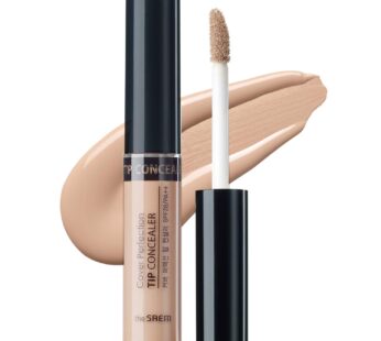 THE SAEM Cover Perfection Tip Concealer, Liquid Multi-Use Concealer, Full Coverage Makeup for Acne Dark Spots Dark Circles Hyperpigmentation and Blemishes, 0.2 fl.oz. (#2 Rich Beige)