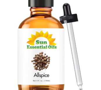 Sun Essential Oils 4oz – Allspice Essential Oil – 4 Fluid Ounces – All Spice Oil – All Spice Essential Oils – Allspice Aroma Oil