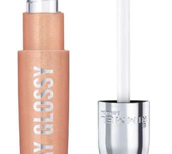 Rimmel Stay Glossy Lip Gloss – Non-Sticky and Lightweight Formula for Lip Color and Shine – 120 Non-Stop Glamour, .18oz