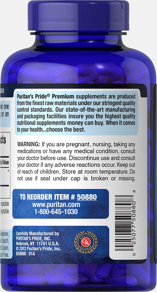 Puritan's Pride L-arginine 1000 Mg Capsules, 100 Count, White, (4332490165) - Image 4