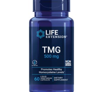 Life Extension TMG 500 mg ? Trimethylglycine Supplement ? Encourages Healthy Homocysteine Levels ? Gluten-free ? Non-gmo ? Vegetarian ? 60 Liquid Vegetarian Capsules